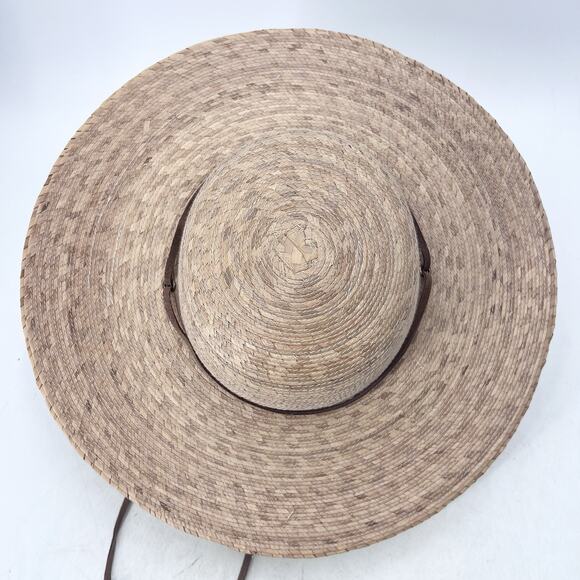 Tula Straw Gardener Sun Hat Neck Strap Tie Woven Wide Brim - Picture 5 of 11